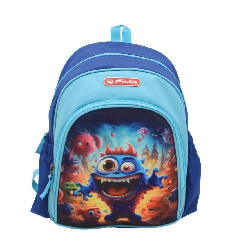 Ghiozdan Ergonomic Cool, Motiv Blue Monster, Reglabil, 31 cm Inaltime, 20 cm Latime