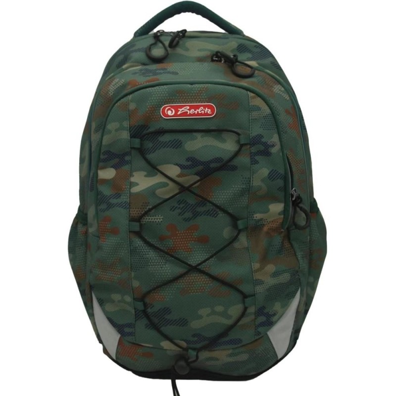 Ghiozdan Ergonomic Strings Pro, Motiv Army, Inaltime 43 cm, Latime 29 cm