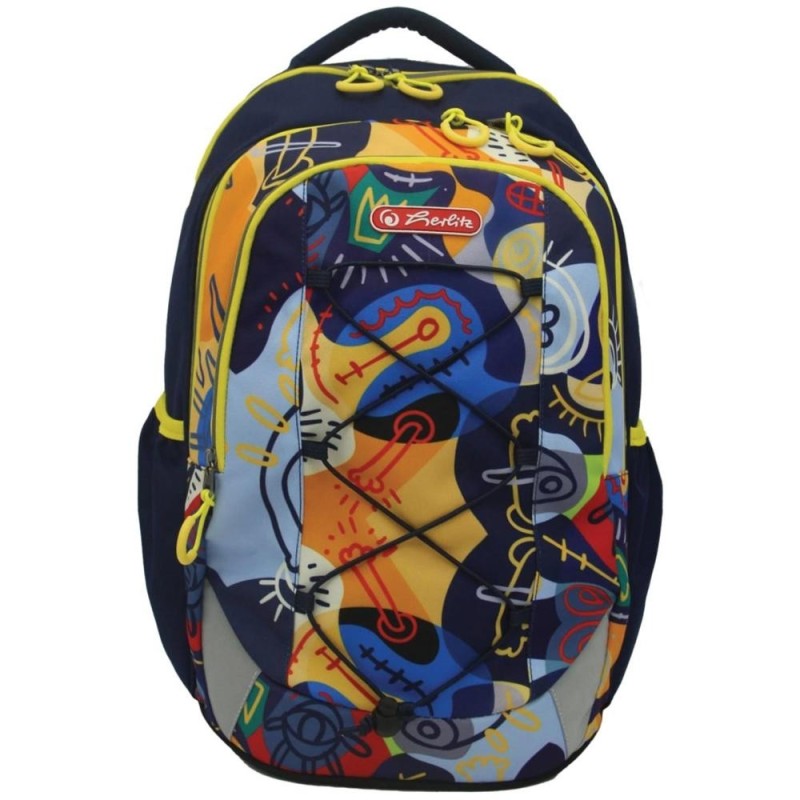 Ghiozdan Ergonomic Strings Pro, Motiv Art, Inaltime 43 cm, Latime 29 cm