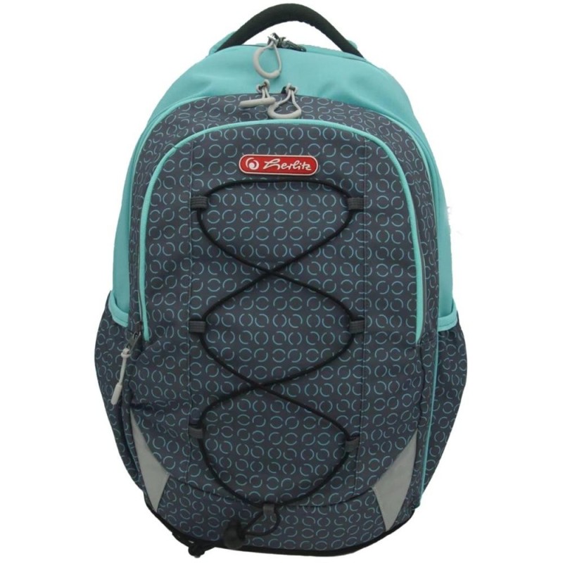 Ghiozdan Ergonomic Strings Pro, Motiv Circles, Inaltime 43 cm, Latime 29 cm