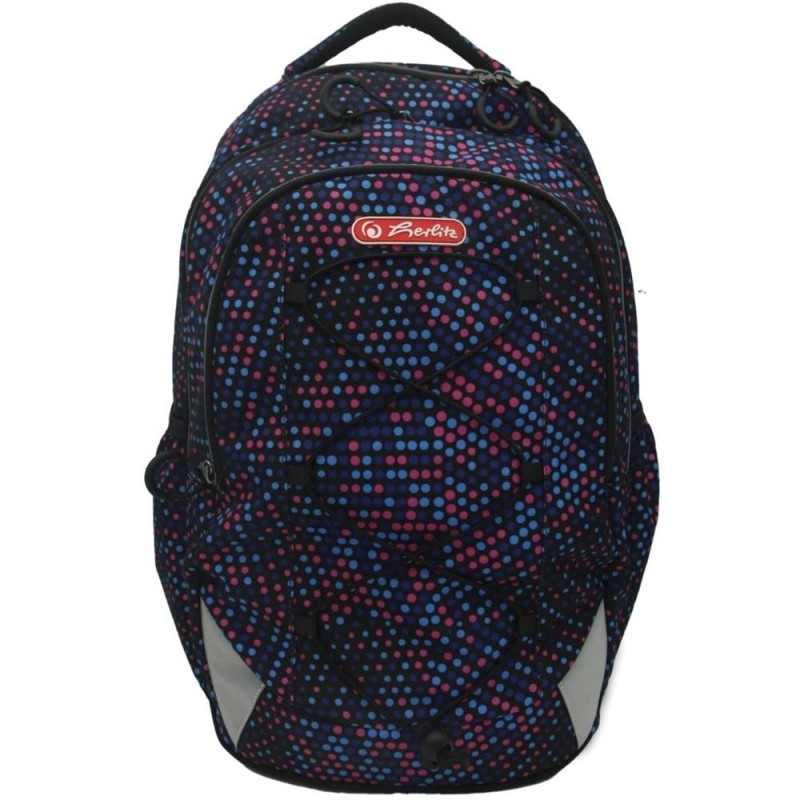 Ghiozdan Ergonomic Strings Pro, Motiv Dots, Inaltime 43 cm, Latime 29 cm