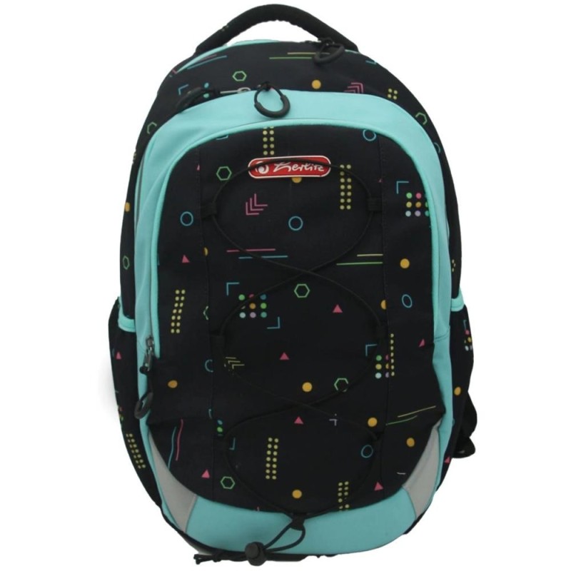 Ghiozdan Ergonomic Strings Pro, Motiv Signs, Inaltime 43 cm, Latime 29 cm