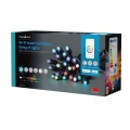 Ghirlanda Luminoasa Decorativa Smart Wi-Fi Nedis, 48 LED-uri, RGB, 10.8 m, Android / iOS
