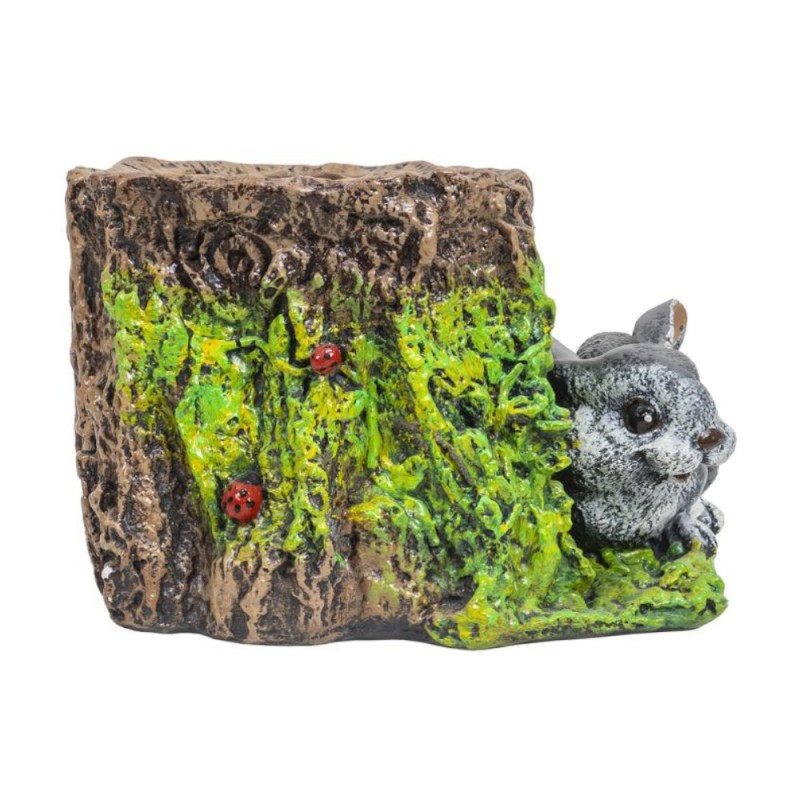 Ghiveci Model Buturuga cu Iepure, Ceramica, 30 x 23 cm