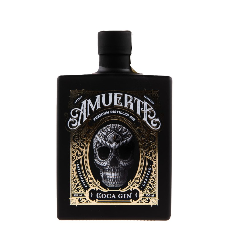 Gin Amuerte Coca Leaf Black 43%, 0.7 l