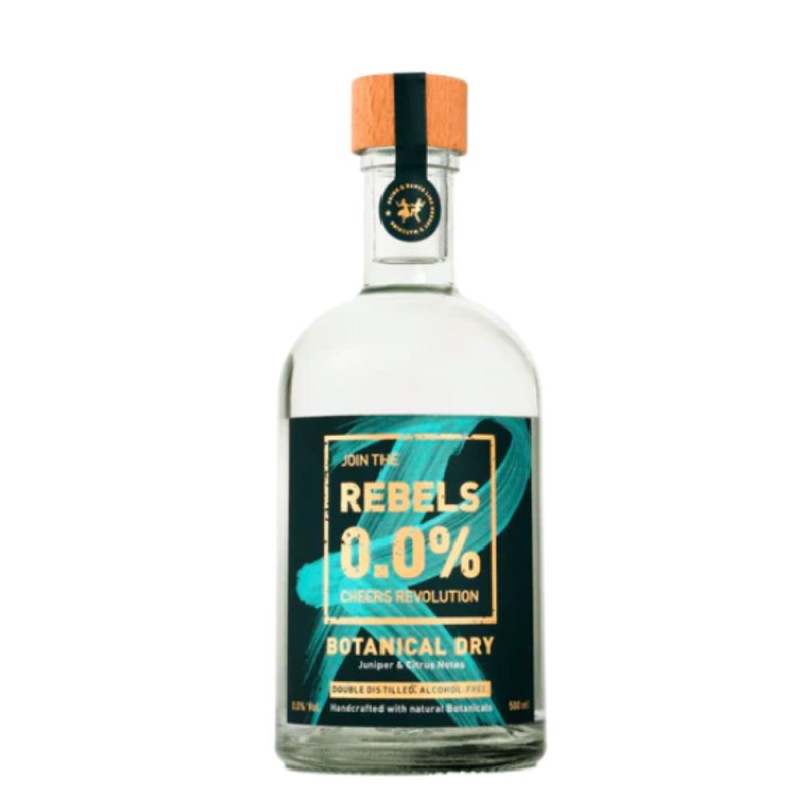 Gin fara Alcool, Rebels Botanical Dry, 0.5 l