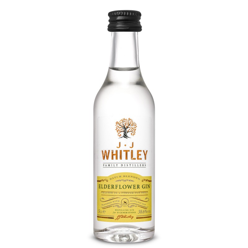 Gin Jj Whitley, Flori de Soc, Elderflower Gin, 38.6% Alcool, Miniatura, 0.05 l