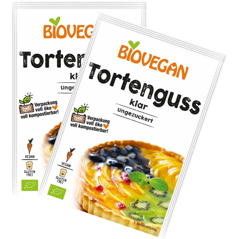 Glazura Bio de Gelatina transparenta, 2x6g Biovegan