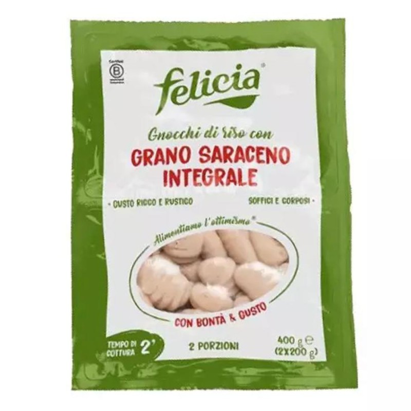Gnocchi din Orez cu Hrisca Integrala, 400 g, Felicia