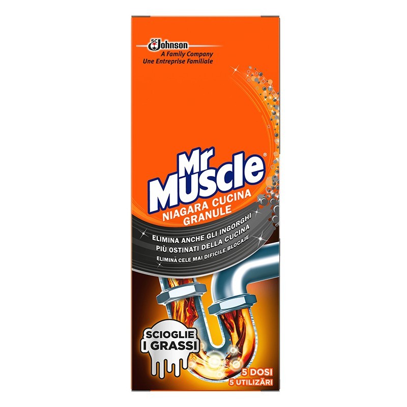 Granule pentru Desfundarea Tevilor Mr. Muscle Niagara, 250 g