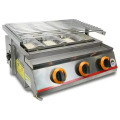 Gratar 3 Arzatoare, Gaz, 500 x 410 x 170 mm, Otel Inoxidabil Smart Heater