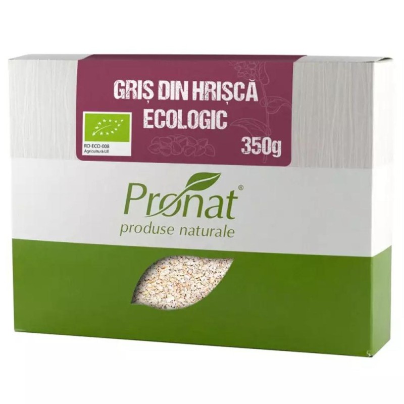 Gris Bio din Hrisca, 350 g, Pronat