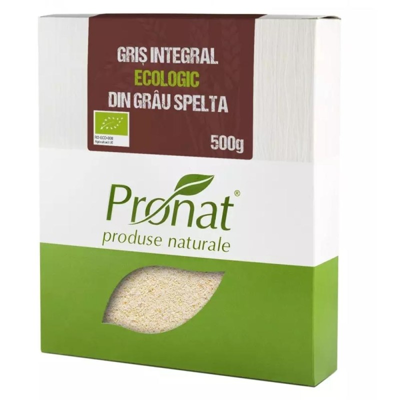Gris Integral Bio din Grau Spelta, 500 g, Pronat