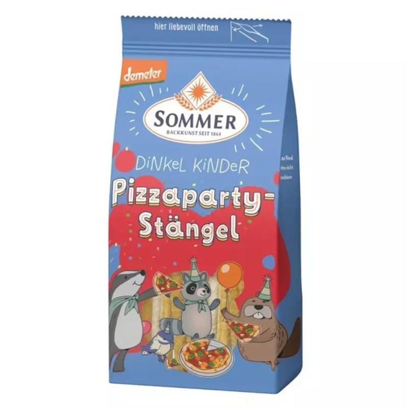 Grisine Bio si Demeter din Grau Spelta, Pizza Party, 100 g, Sommer