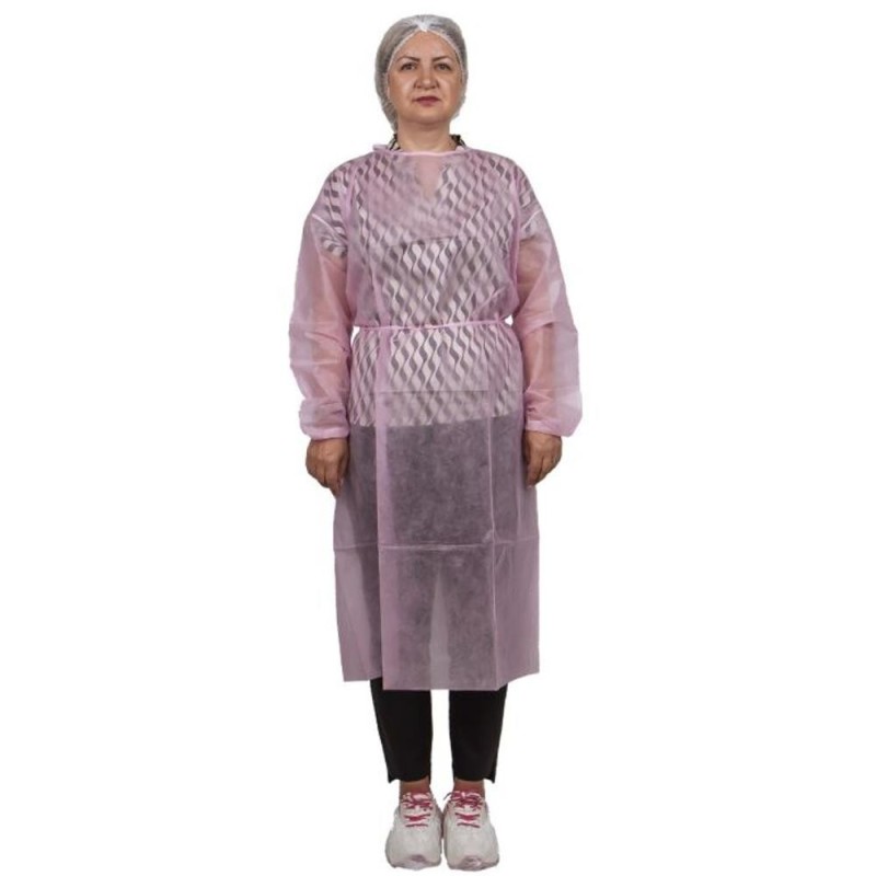 Halat de Unica Folosinta pentru Vizitator, PPSB, Prima, Roz, 10 Bucati