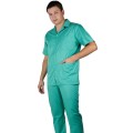 Halat Medical Barbati Tom Premium, Maneca Scurta, Inchidere Fermoar, 3 Buzunare, Verde deschis, M