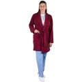 Halat Polar Medical Unisex Alex Modern, Guler Tip Sal, Maneca Lunga, Inchidere Cordon, 2 Buzunare, Grena, S