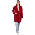 Halat Polar Medical Unisex Alex Modern, Guler Tip Sal, Maneca Lunga, Inchidere Cordon, 2 Buzunare, Rosu, XL