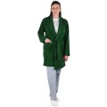 Halat Polar Medical Unisex Alex Modern, Guler Tip Sal, Maneca Lunga, Inchidere Cordon, 2 Buzunare, Verde, XL