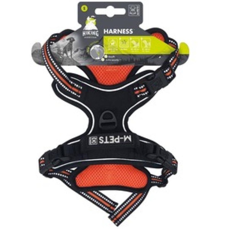 Ham pentru Caini Hiking, Portocaliu/Negru, Marime XL, M-Pets