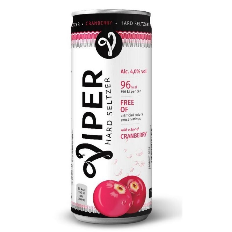 Hard Seltzer Merisoare Cranberry, Viper, Doza, 0.33 l