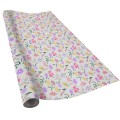 Hartie Ambalare Cadou, cu Flori, Multicolor, 70 x 200 cm