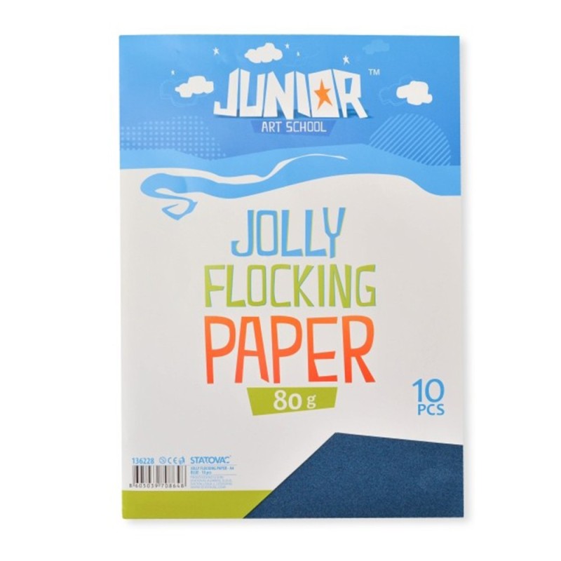 Hartie Catifelata, Albastra, Format A4, 10 Coli, Statovac