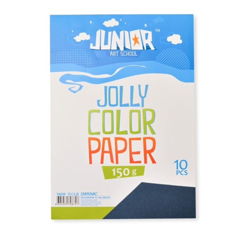 Hartie Colorata 2 Fete, Bleumarin, Format A4, 10 Coli, Statovac