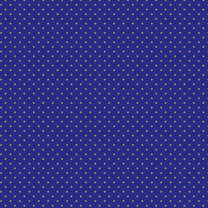 Hartie de Ambalat Cadouri, Albastra cu Buline Aurii, 700 mm/250 m.l