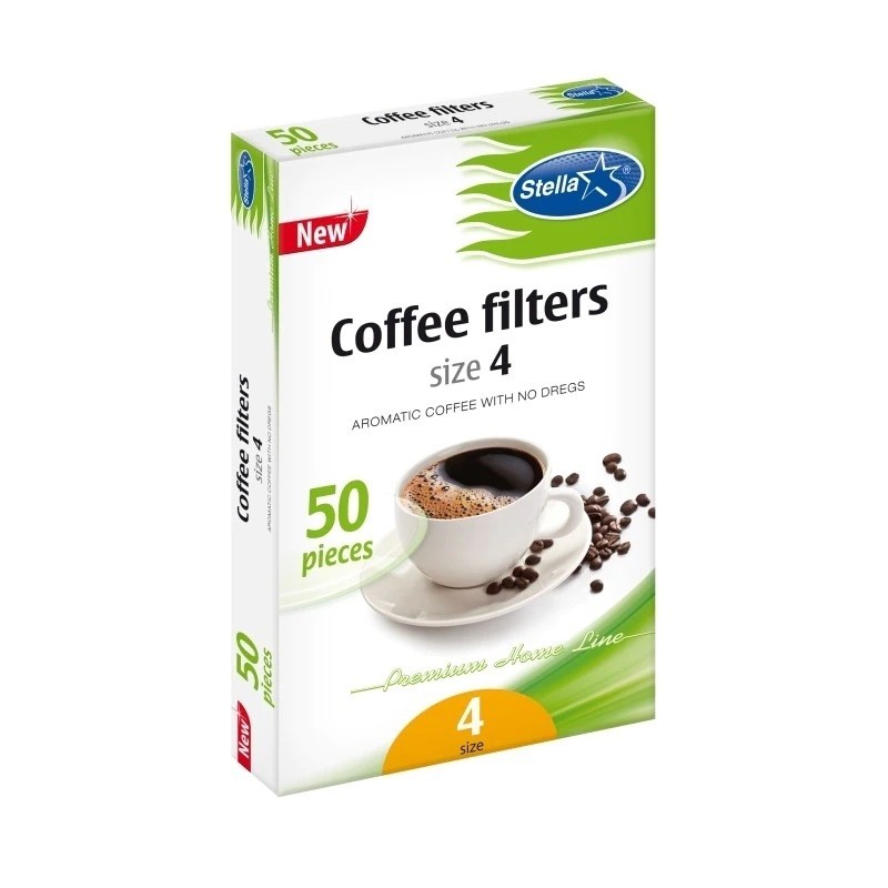 Hartie Filtru Cafea Stella, Marimea 4, 50 Bucati