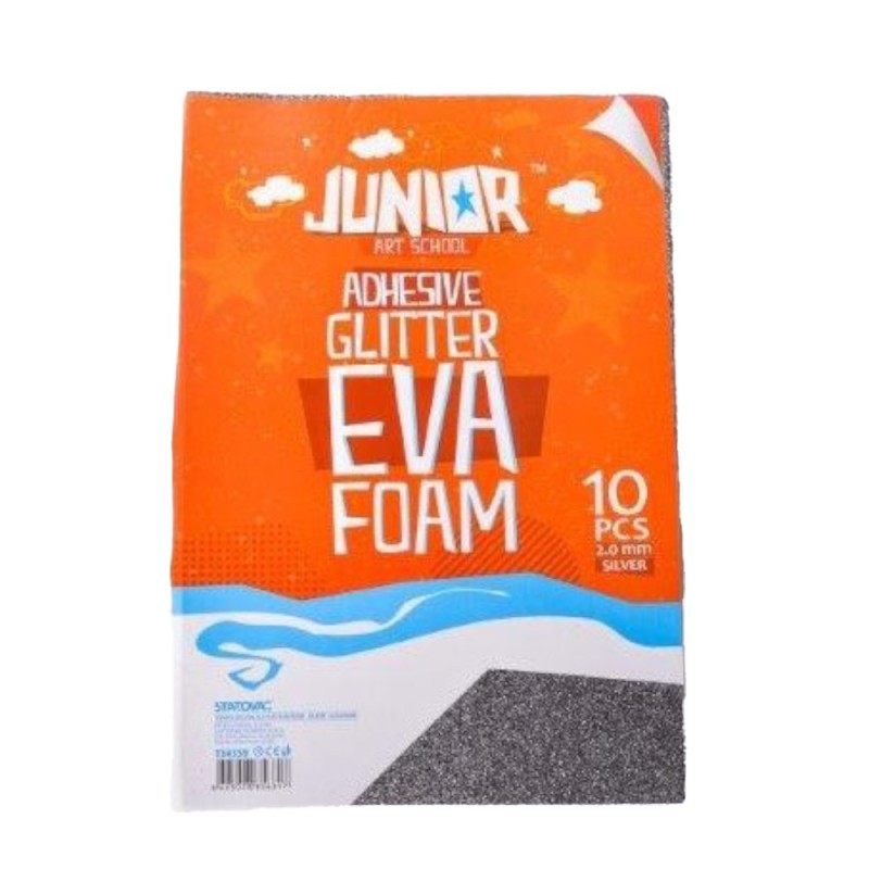 Hartie Gumata Autoadeziva, Statovac, cu Glitter, A4, Argintiu