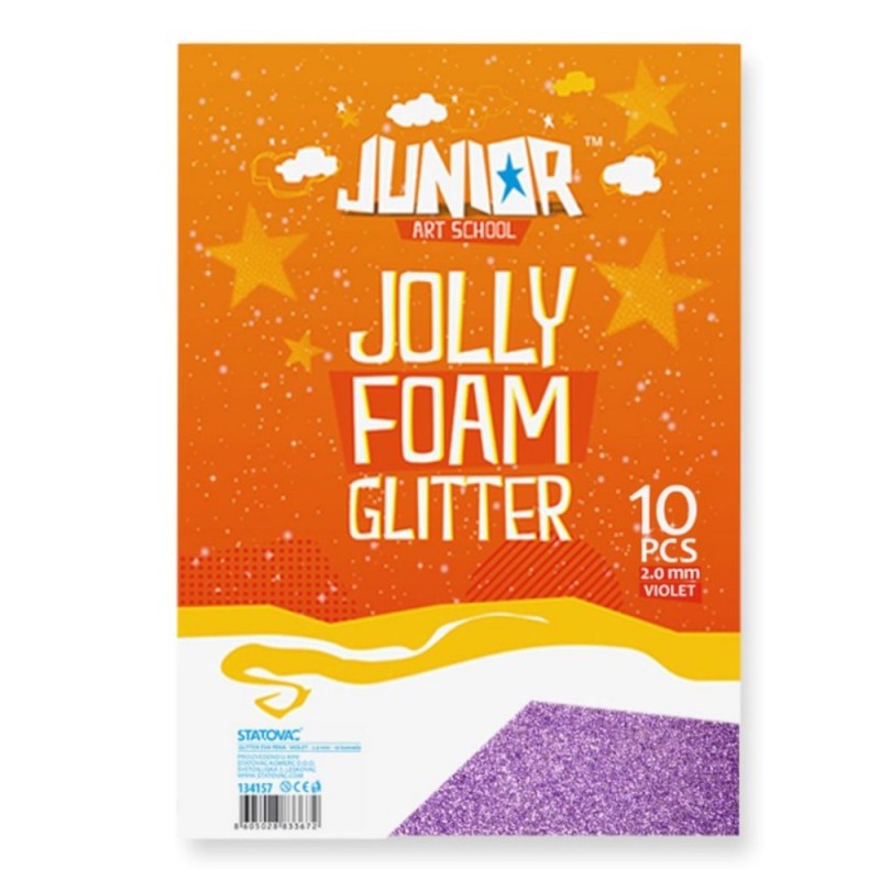 Hartie Gumata cu Glitter, A4, Violet