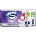 Hartie Igienica Deluxe, 3 Straturi, Lavanda, Zewa, 8 Role