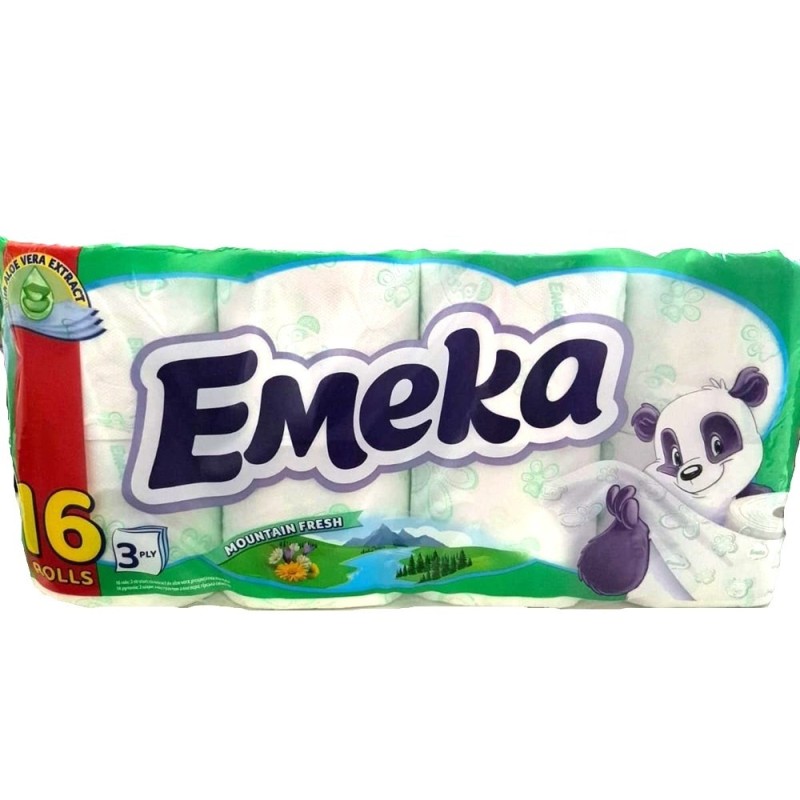 Hartie Igienica Emeka Mountain Fresh, 3 Straturi, 16 Role