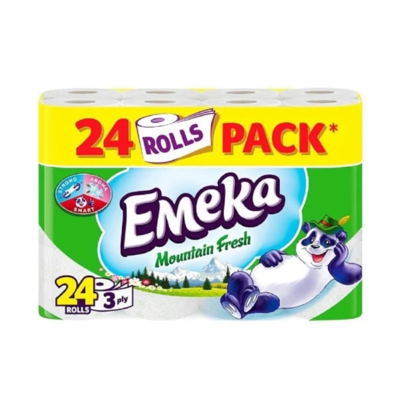 Hartie Igienica, Emeka Mountain Fresh, 3 Straturi, 24 Role