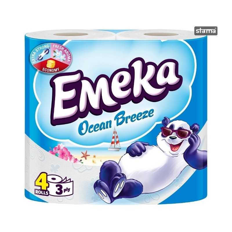 Hartie Igienica Emeka Ocean Breeze 3 Straturi 4 Role
