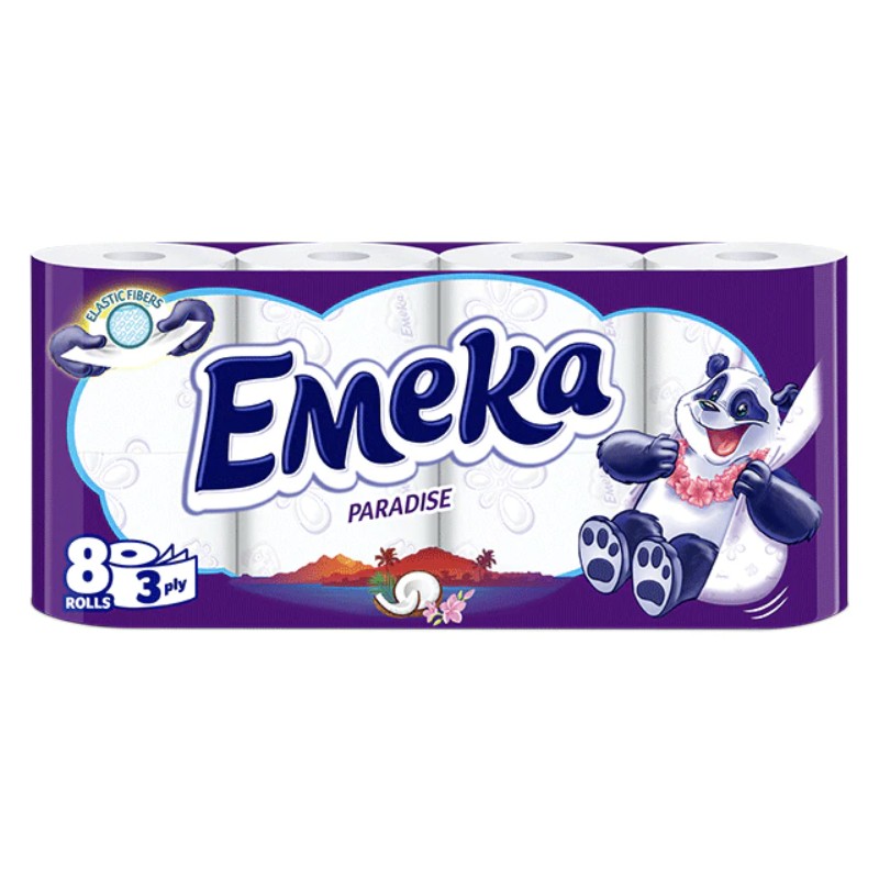 Hartie Igienica Emeka Paradise, 3 Straturi, 8 Role
