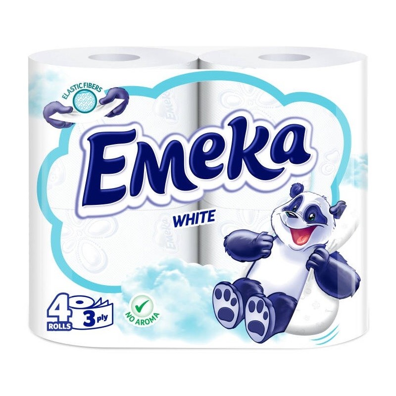 Hartie Igienica Emeka White 3 Straturi 4 Role