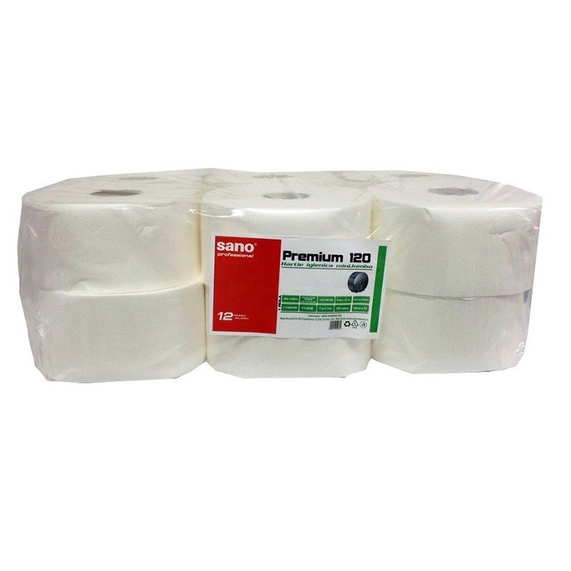 Hartie Igienica Sano Mini Jumbo 120 M 12 Role