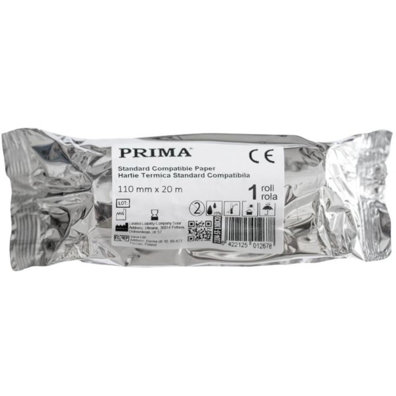 Hartie Termica Sony/Mitsubishi, Standard, Caroiaj Rosu, 110 mm x 20 m