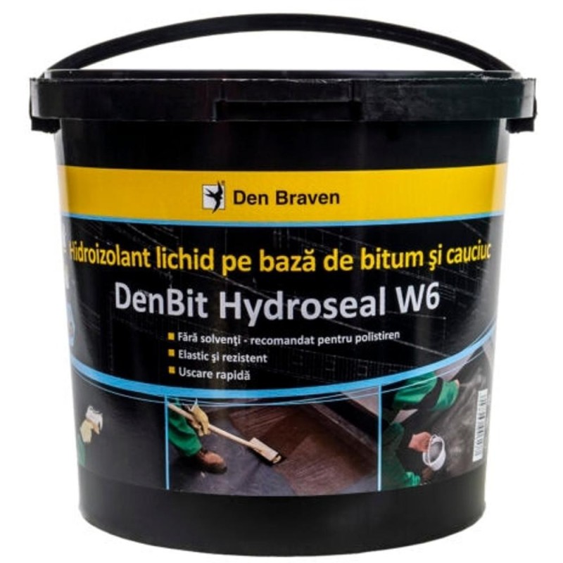 Hidroizolant Lichid, 10 kg, pe Baza de Bitum si Cauciuc, Den Braven
