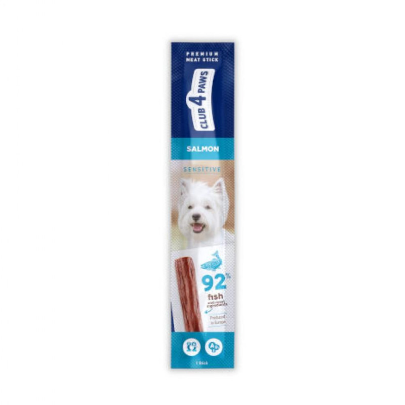 Hrana Caini Club 4 Paws, Sensitive Premium Meaty Baton cu Somon, 120 g
