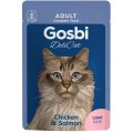 Hrana Caini Gosbi Delicat Adult, Pui si Somon, Rulada, 70 g