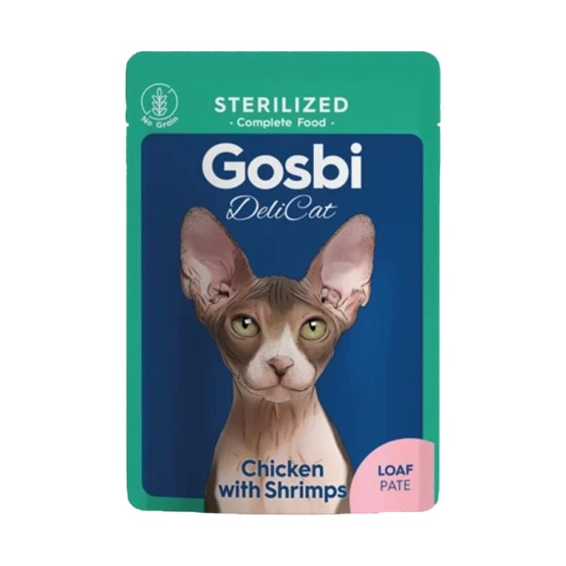 Hrana Caini Gosbi Delicat Sterilized, Pui cu Creveti, Rulada, 70 g