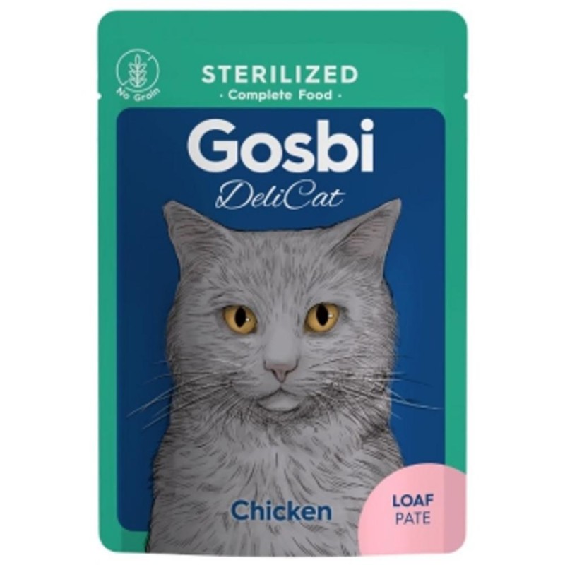 Hrana Caini Gosbi Delicat Sterilized, Pui si Sardine, Rulada, 70 g