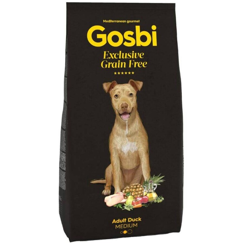 Hrana Caini Gosbi Exclusive Grain Free Adult Duck Medium, 12 kg