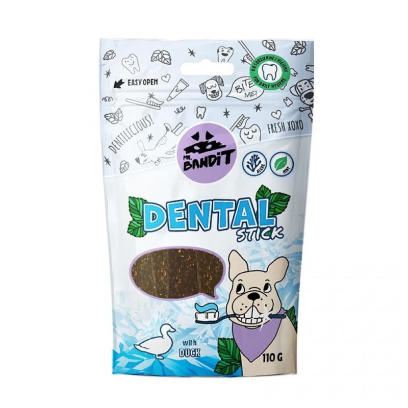 Hrana Caini Mr. Bandit Dental Sticks, cu Rata, 110 g