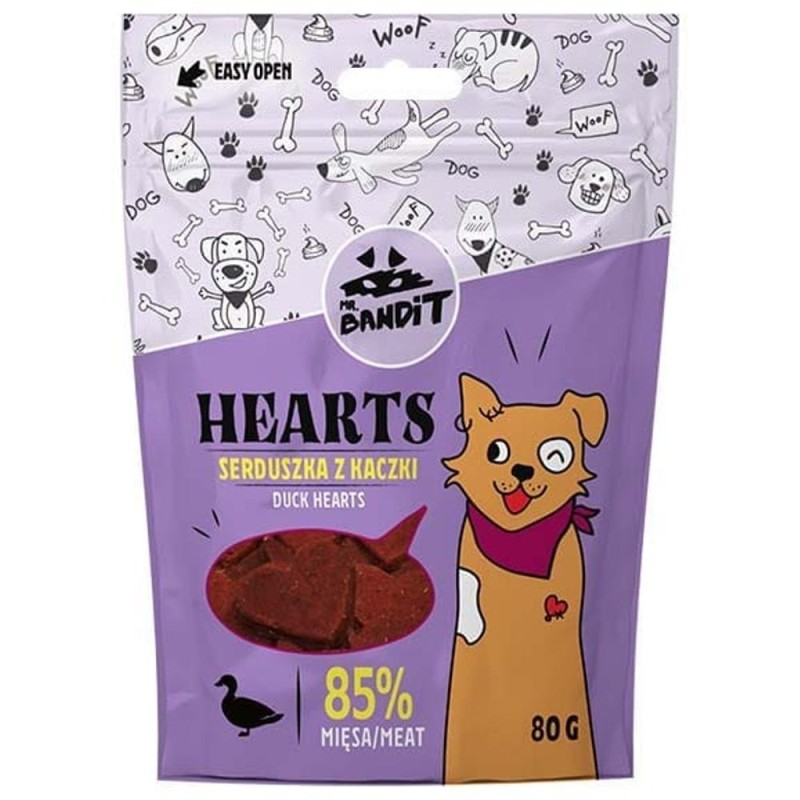 Hrana Caini Mr. Bandit Hearts, Inimi de Rata, 80 g
