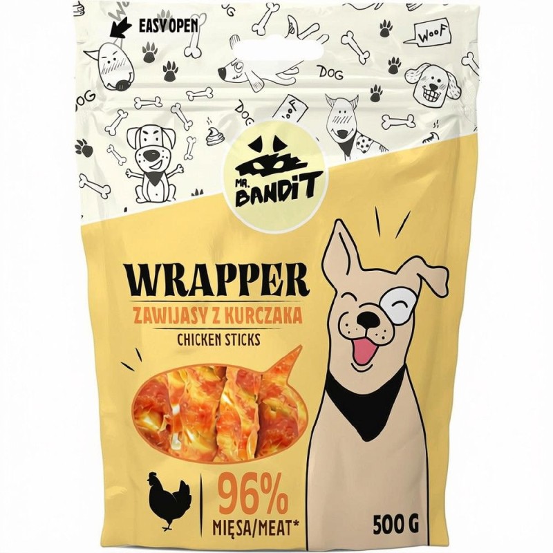 Hrana Caini Mr. Bandit Wrapper XXXL, Pui, 500 g