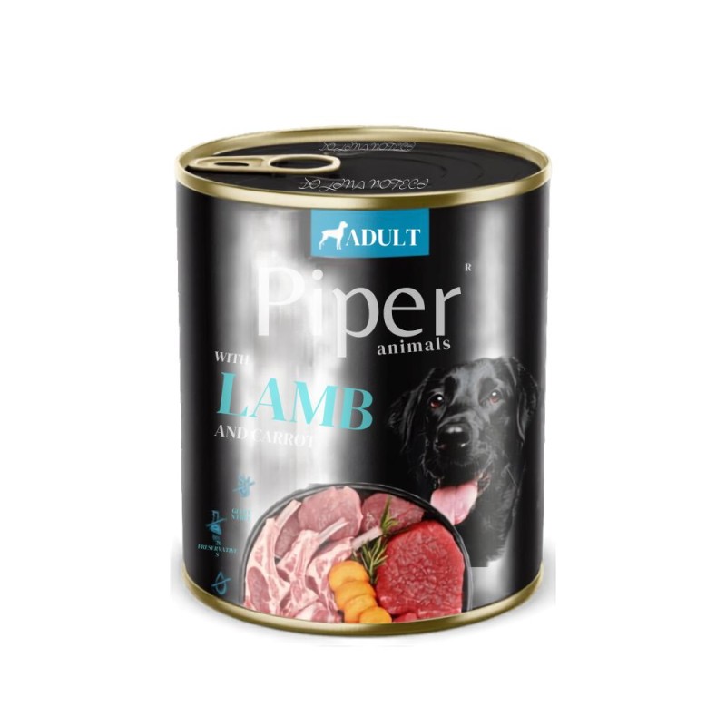 Hrana Caini Piper Adult, Carne de Miel si Morcov, Conserva 800 g